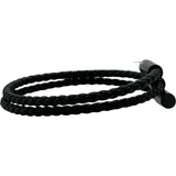 エルメス HERMES レザーブレスレット トゥルニトレッセ ソーブラック ブラック金具 スイフト アクセサリー