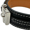 エルメス HERMES レザーブレスレット エトリエ ブラック シルバー金具 スイフト アクセサリー