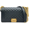 シャネル CHANEL ボーイシャネル25 A67086 ブラック ゴールド金具 キャビアスキン レディース ショルダーバッグ