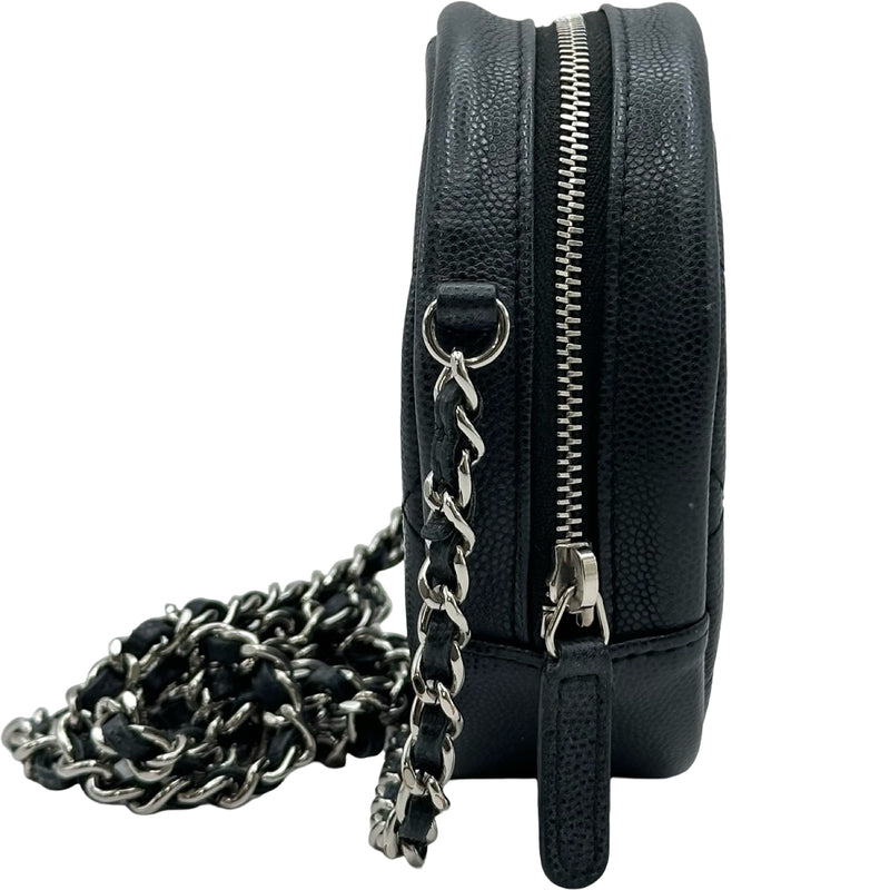 ！美品！　CHANEL マセトラ　ラウンドファスナー　105aa シャネル CHANEL マトラッセラウンドチェーンショルダー A70657 26番台