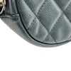 シャネル CHANEL マトラッセラウンドチェーンショルダー A70657 26番台 ネイビー シルバー金具 キャビアスキン レディース ショルダーバッグ