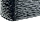 シャネル CHANEL トップハンドルバニティチェーンショルダー AP5195 ブラック ゴールド金具 リザード型押し レディース ショルダーバッグ