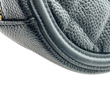 シャネル CHANEL CCフィリグリーラウンド チェーンショルダー AP0365 27番台 ブラック ゴールド金具 キャビアスキン レディース ショルダーバッグ