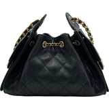 シャネル CHANEL CHANEL25ミニ AS5631 ブラック ゴールド金具 キャビアスキン レディース ショルダーバッグ