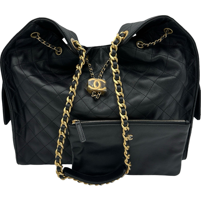 シャネル CHANEL CHANEL25 ラージ AS5553 ブラック ゴールド金具