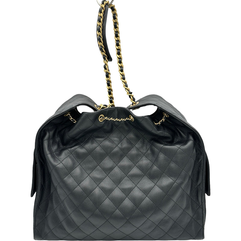 シャネル CHANEL CHANEL25 ラージ AS5553 ブラック ゴールド金具