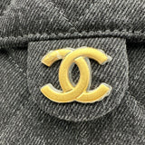 シャネル CHANEL CHANEL25 ミニ AS5631 ブラック ゴールド金具 デニム レディース ショルダーバッグ