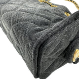 シャネル CHANEL CHANEL25 ミニ AS5631 ブラック ゴールド金具 デニム レディース ショルダーバッグ