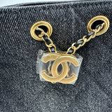 シャネル CHANEL CHANEL25 ミニ AS5631 ブラック ゴールド金具 デニム レディース ショルダーバッグ