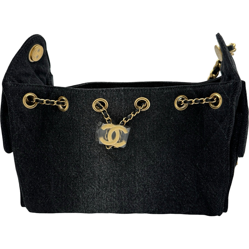 シャネル CHANEL CHANEL25 ミニ AS5631 ブラック ゴールド金具 デニム