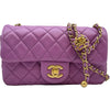 シャネル CHANEL ミニマトラッセ20 A69900 パープル ゴールド金具 ラムスキン レディース ショルダーバッグ
