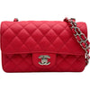 シャネル CHANEL ミニマトラッセ20 A69900 25番台 レッド シルバー金具 キャビアスキン レディース ショルダーバッグ