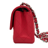シャネル CHANEL ミニマトラッセ20 A69900 25番台 レッド シルバー金具 キャビアスキン レディース ショルダーバッグ