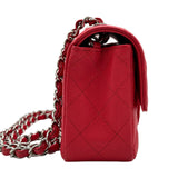 シャネル CHANEL ミニマトラッセ20 A69900 25番台 レッド シルバー金具 キャビアスキン レディース ショルダーバッグ