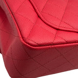 シャネル CHANEL ミニマトラッセ20 A69900 25番台 レッド シルバー金具 キャビアスキン レディース ショルダーバッグ