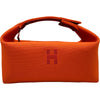 エルメス HERMES ブリッドアブラックPM　 オレンジ シルバー金具 トワル レディース ハンドバッグ