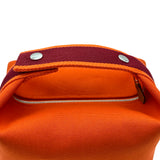 エルメス HERMES ブリッドアブラックPM　 オレンジ シルバー金具 トワル レディース ハンドバッグ