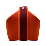 エルメス HERMES ブリッドアブラックPM　 オレンジ シルバー金具 トワル レディース ハンドバッグ