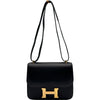 エルメス HERMES コンスタンス3ミニ Z刻印 (2021年製) ブラック ピンクゴールド金具 エヴァーグレイン レディース ショルダーバッグ