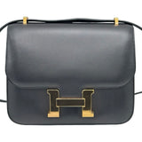 エルメス HERMES コンスタンス3ミニ Z刻印 (2021年製) ブラック ピンクゴールド金具 エヴァーグレイン レディース ショルダーバッグ