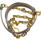クリスチャン・ディオール Christian Dior アンジュ ピンクベージュ系 ゴールド金具 カーフスキン/カナージュ レディース ショルダーバッグ