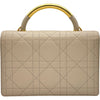 クリスチャン・ディオール Christian Dior アンジュ ピンクベージュ系 ゴールド金具 カーフスキン/カナージュ レディース ショルダーバッグ