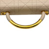 クリスチャン・ディオール Christian Dior アンジュ ピンクベージュ系 ゴールド金具 カーフスキン/カナージュ レディース ショルダーバッグ