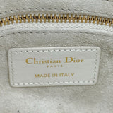 クリスチャン・ディオール Christian Dior レディディオールミニ ホワイト ゴールド金具 ラムスキン レディース ショルダーバッグ
