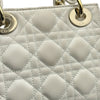 クリスチャン・ディオール Christian Dior レディディオールミニ ホワイト ゴールド金具 ラムスキン レディース ショルダーバッグ