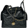 シャネル CHANEL CHANEL25 スモール AS5293 ブラック ゴールド金具 シャイニーカーフスキン レディース ショルダーバッグ