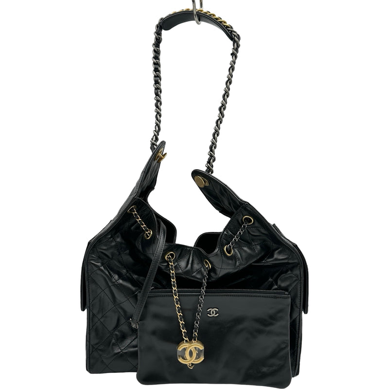 シャネル CHANEL CHANEL25 ミディアム AS5311 ブラック ゴールド金具