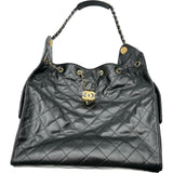 シャネル CHANEL CHANEL25 スモール AS5293 ブラック ゴールド金具 シャイニーカーフスキン レディース ショルダーバッグ