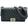 シャネル CHANEL ボーイシャネ25 A67086 ブラック シルバー金具 キャビアスキン レディース ショルダーバッグ