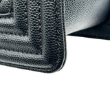 シャネル CHANEL ボーイシャネ25 A67086 ブラック シルバー金具 キャビアスキン レディース ショルダーバッグ