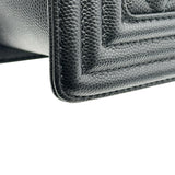 シャネル CHANEL ボーイシャネ25 A67086 ブラック シルバー金具 キャビアスキン レディース ショルダーバッグ