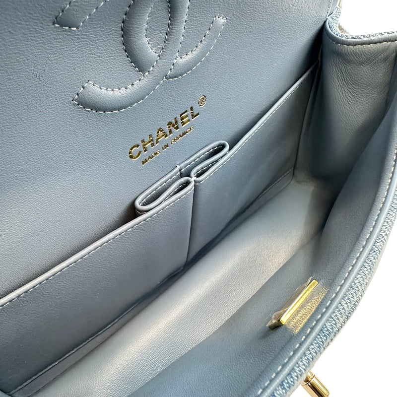 シャネル CHANEL マトラッセ23 A01113 ブルー ゴールド金具 デニム