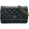 シャネル CHANEL マトラッセチェーンウォレット AP0250 ブラック ゴールド金具 キャビアスキン レディース ショルダーバッグ