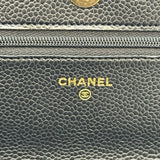 シャネル CHANEL マトラッセチェーンウォレット AP0250 ブラック ゴールド金具 キャビアスキン レディース ショルダーバッグ