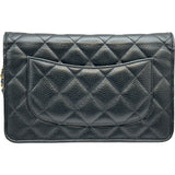シャネル CHANEL マトラッセチェーンウォレット AP0250 ブラック ゴールド金具 キャビアスキン レディース ショルダーバッグ