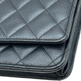 シャネル CHANEL マトラッセチェーンウォレット AP0250 ブラック ゴールド金具 キャビアスキン レディース ショルダーバッグ