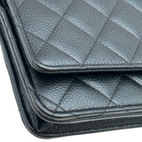 シャネル CHANEL マトラッセチェーンウォレット AP0250 ブラック ゴールド金具 キャビアスキン レディース ショルダーバッグ