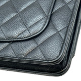 シャネル CHANEL マトラッセチェーンウォレット AP0250 ブラック ゴールド金具 キャビアスキン レディース ショルダーバッグ