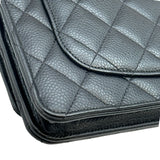 シャネル CHANEL マトラッセチェーンウォレット AP0250 ブラック ゴールド金具 キャビアスキン レディース ショルダーバッグ