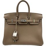 エルメス HERMES バーキン25 G刻印（2026年製） エトゥープ シルバー金具 トゴ レディース ハンドバッグ