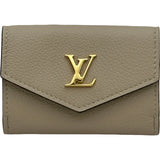 ルイ・ヴィトン LOUIS VUITTON ポルトフォイユ・ロックミニ M69340 グレージュ トリヨン レディース 三つ折り財布
