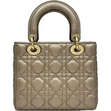 クリスチャン・ディオール Christian Dior レディディオール スモール シルバー系/ゴールド金具 ラムスキン レディース ハンドバッグ