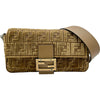 フェンディ FENDI マンマバケット 8BR600 ブラウン/シルバー金具 ベロア レディース ショルダーバッグ