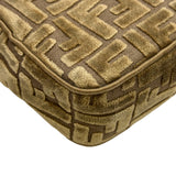 フェンディ FENDI マンマバケット 8BR600 ブラウン/シルバー金具 ベロア レディース ショルダーバッグ