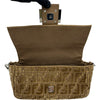 フェンディ FENDI マンマバケット 8BR600 ブラウン/シルバー金具 ベロア レディース ショルダーバッグ