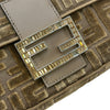 フェンディ FENDI マンマバケット 8BR600 ブラウン/シルバー金具 ベロア レディース ショルダーバッグ